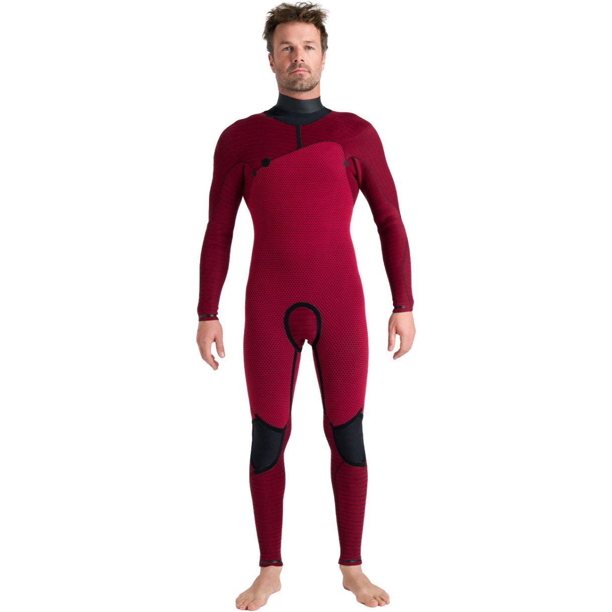 2026 C-Skins Mens Nuwave Wired 4/3mm Chest Zip Wetsuit CWI43MC - Meteor / Black / Blue